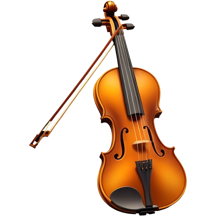 Cinematic Realistic Violin, rich polished wood with delicate curves, taut strings reflecting warm golden light, fine dust particles catching the glow, intricate f-holes adding elegance, glowing with an air of timeless beauty and musical soul. emoji