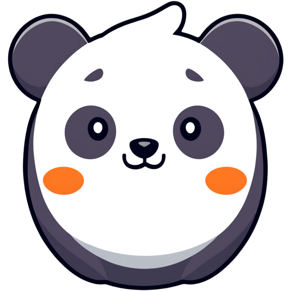 cute panda head emoji
