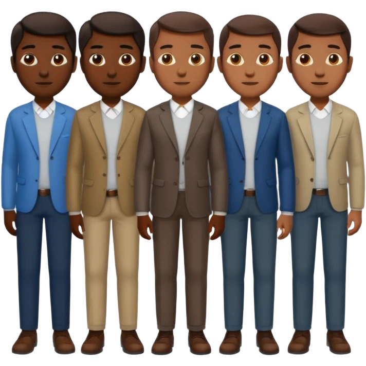 group men wearing  smart casual emoji