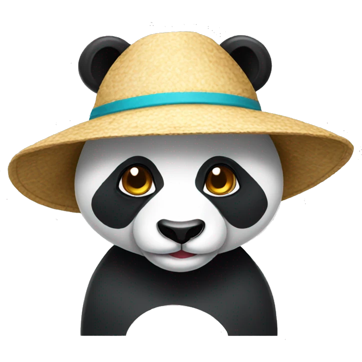 Panda wearing sun hat  emoji