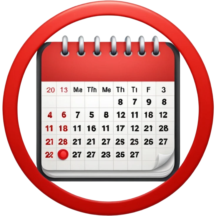 calendar with a circled date emoji