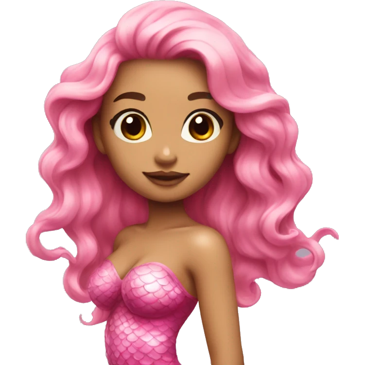 Mermaid pink beautiful emoji