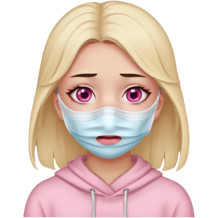 Girl with pink eye (the sickness) - more emoji emoji