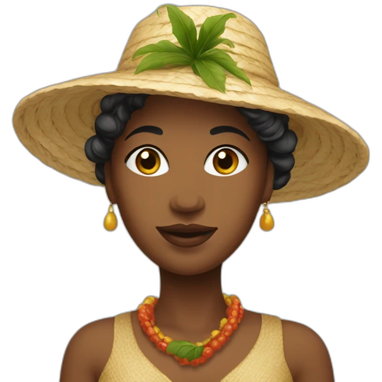 femme martiniquaise traditionnel emoji