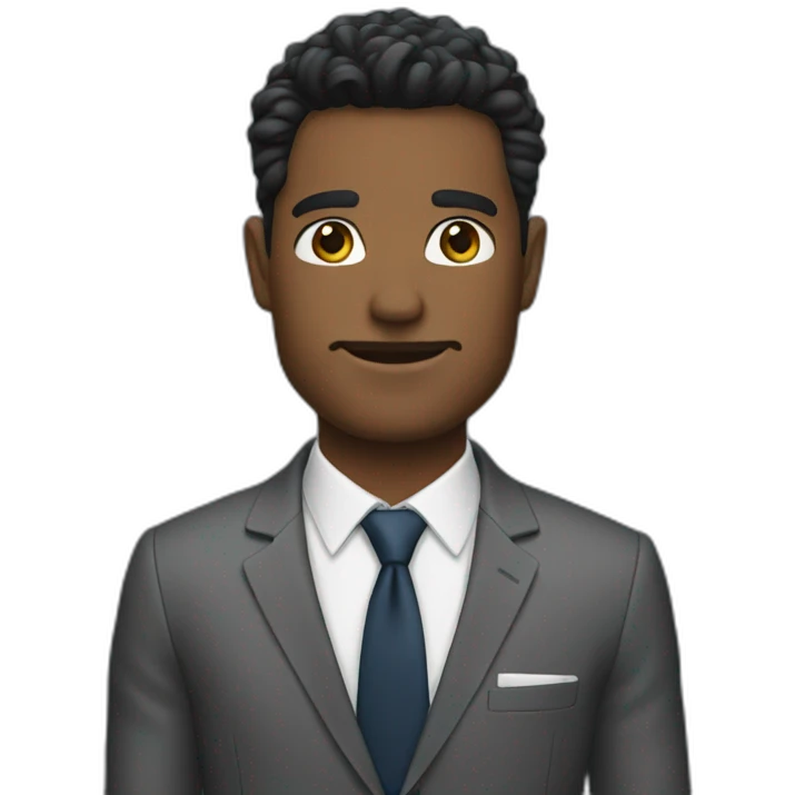Brett hand wearing suit emoji