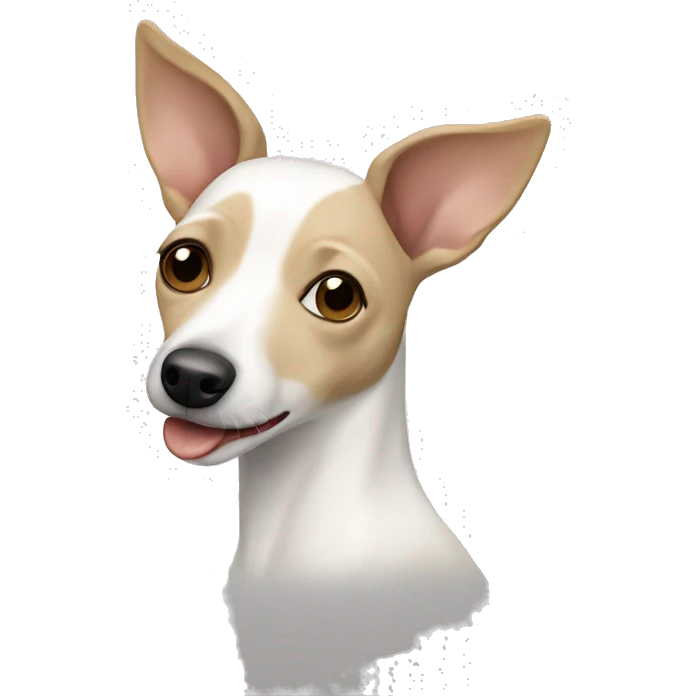 White and beige rat terrier emoji