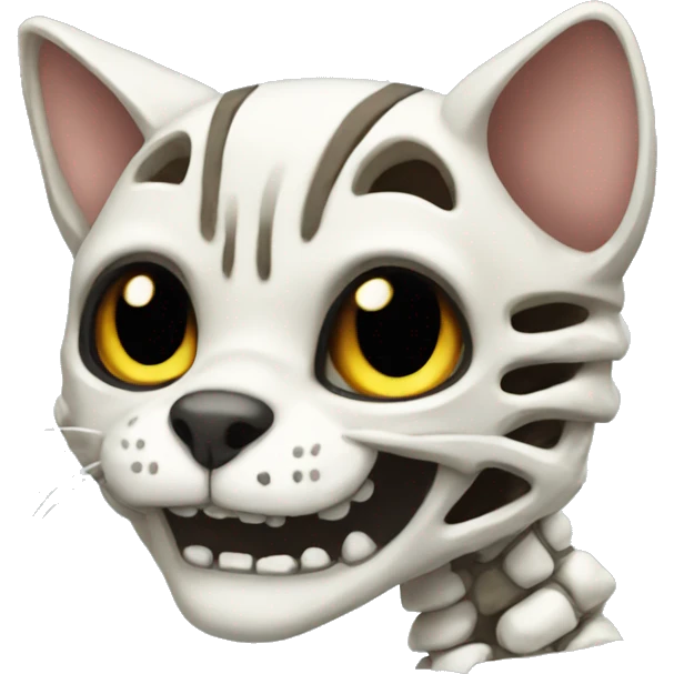 Skeleton cat emoji