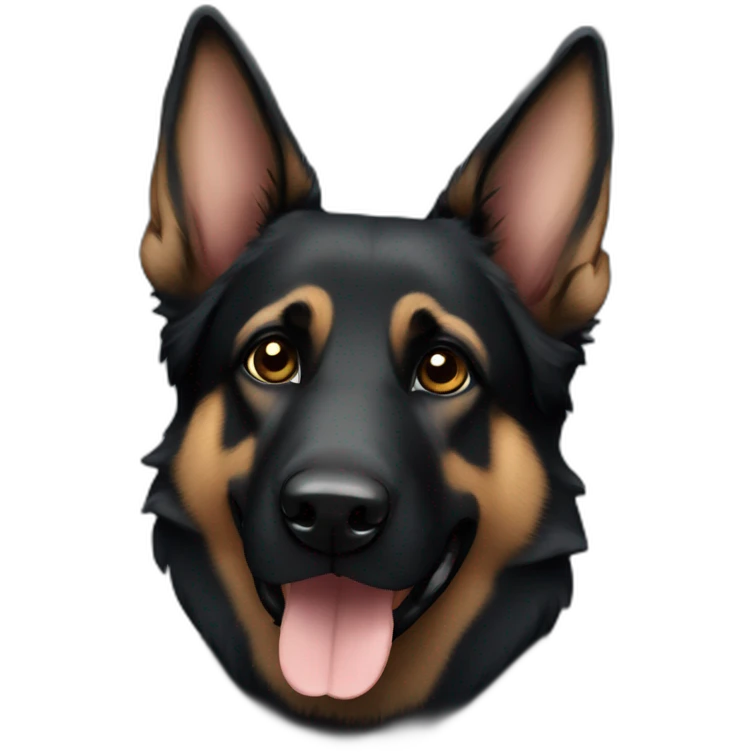 all black german shepherd emoji