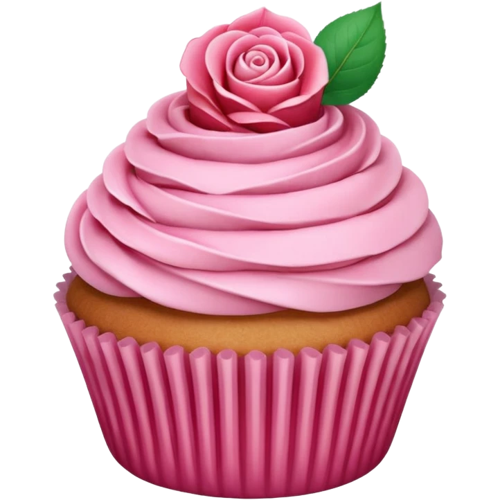 Apple rose cupcake emoji