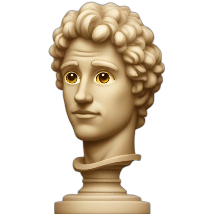 Statue d’argile qui fait une roulade emoji