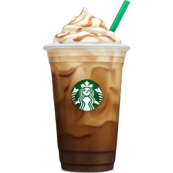 starbucks vanilla iced coffee with no whip emoji