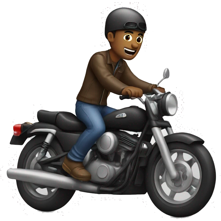 Men on motorcycle emoji