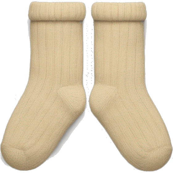 Two beige home socks emoji