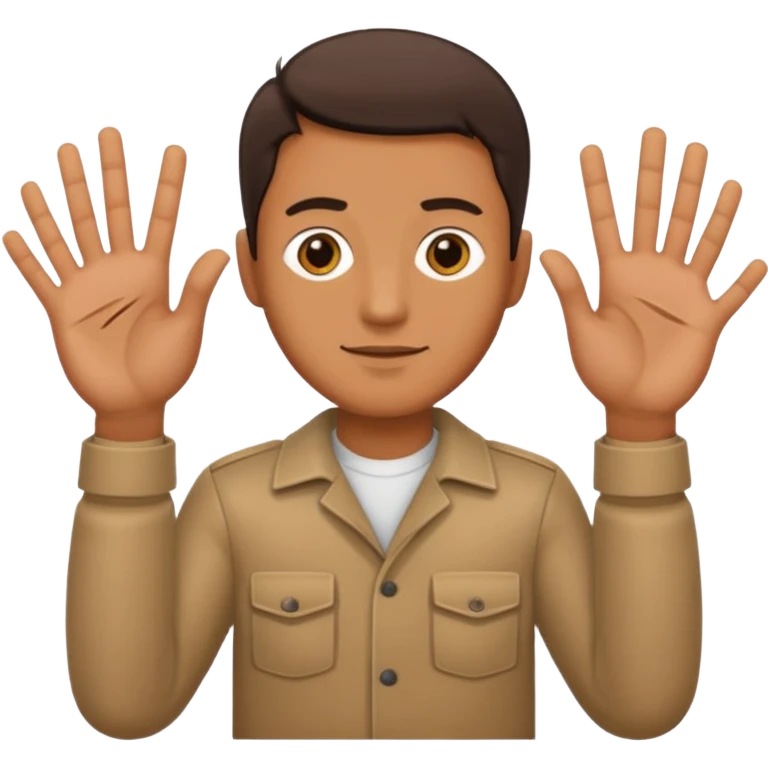 man holding 6 in left hand and 7 in right hand emoji