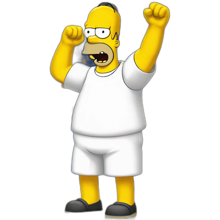 Homer Simpson qui fait du handball  emoji
