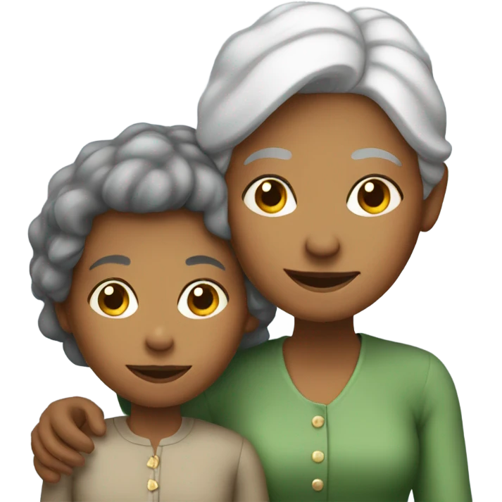 Grandmother with a girl emoji