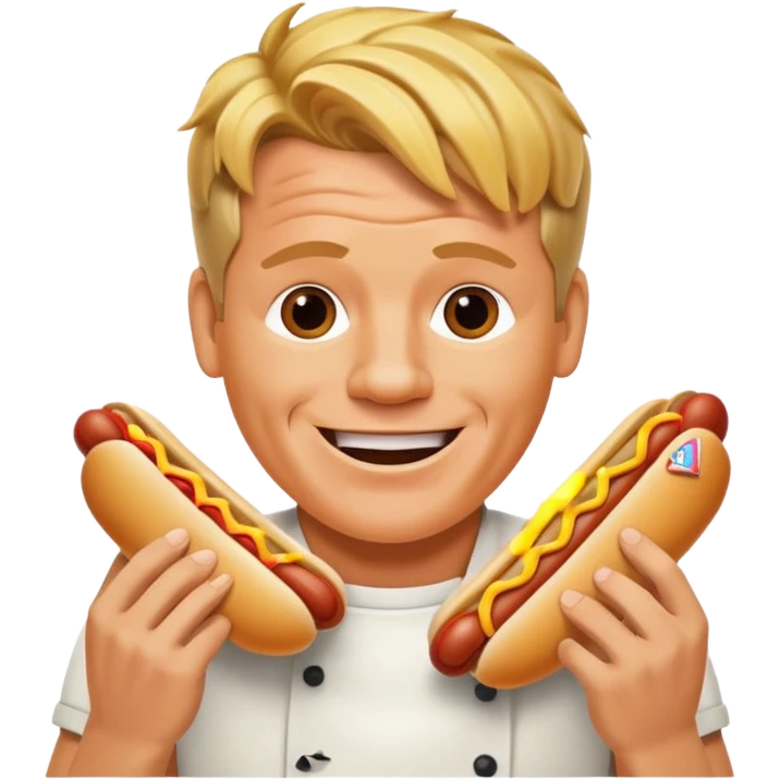gordon ramsay eat hotdog emoji