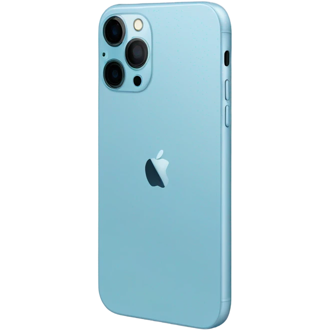 Light blue iPhone 16 pro emoji