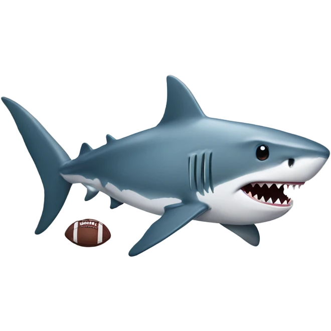 Shark that loves football emoji