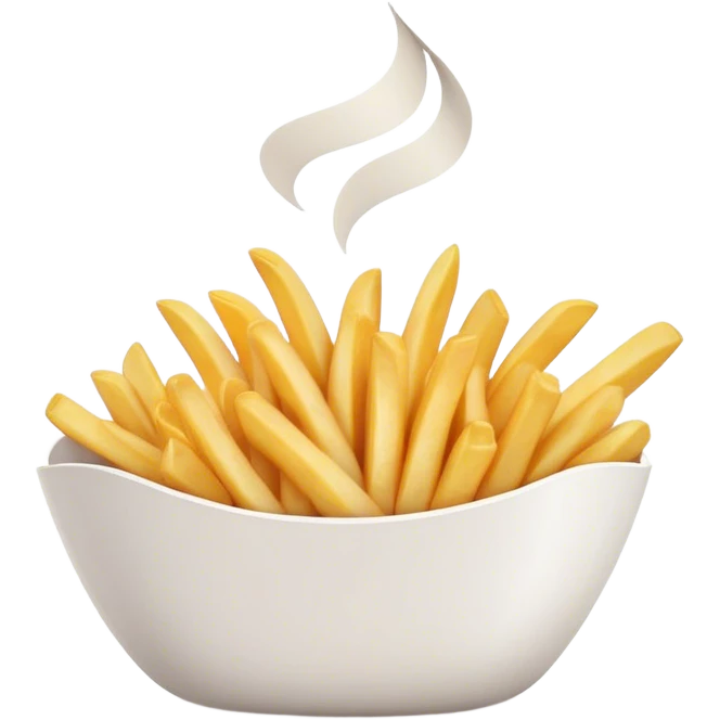 wave french fries in a white paper bow emoji