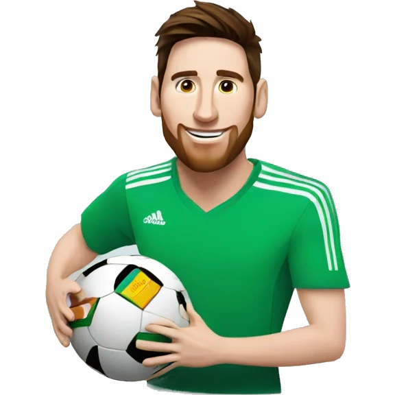 Messi with world cup emoji