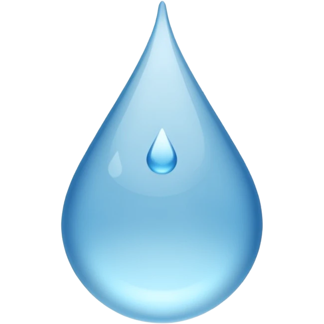 Gota de agua color blanco emoji