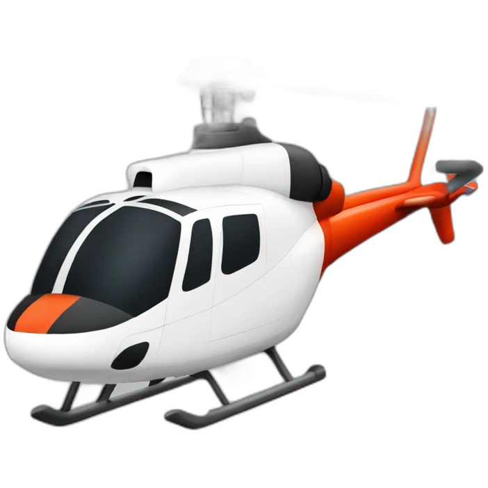 avion helicoptero blanco borde negro emoji
