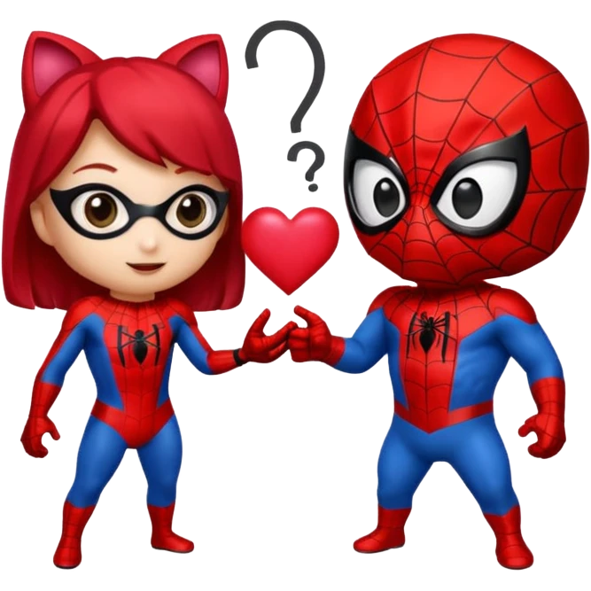Spiderman et hello kity couple emoji