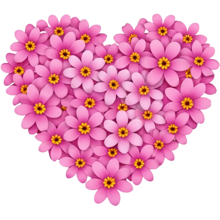 Heart shape of many this flower 🌸  emoji
