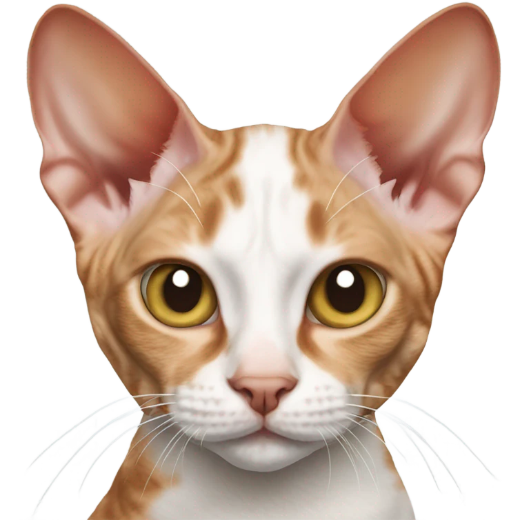 The red-and-white cat Devon rex emoji