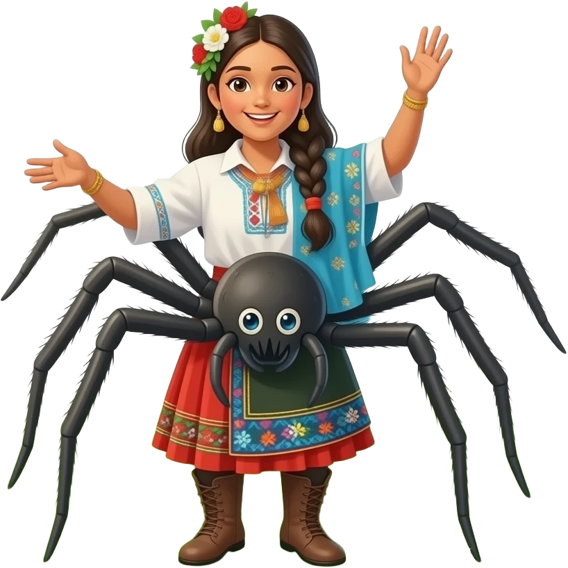 Halay çeken örümcek emoji