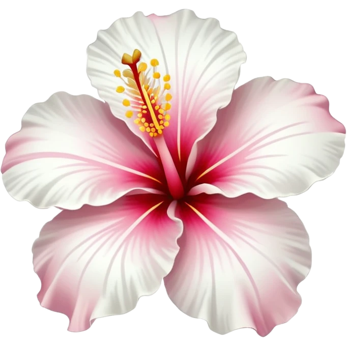 White hibiscus  emoji