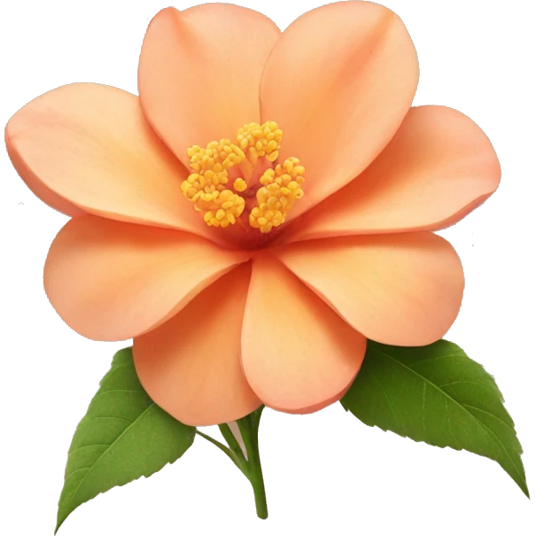 Peach colour Flower🌺 emoji