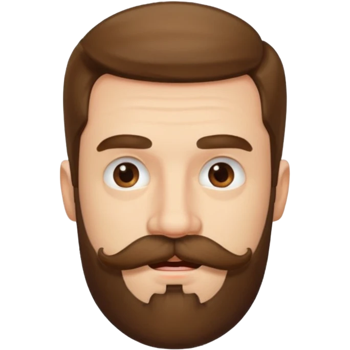 Face bitting is lip with mustache and bread, he is frech emoji