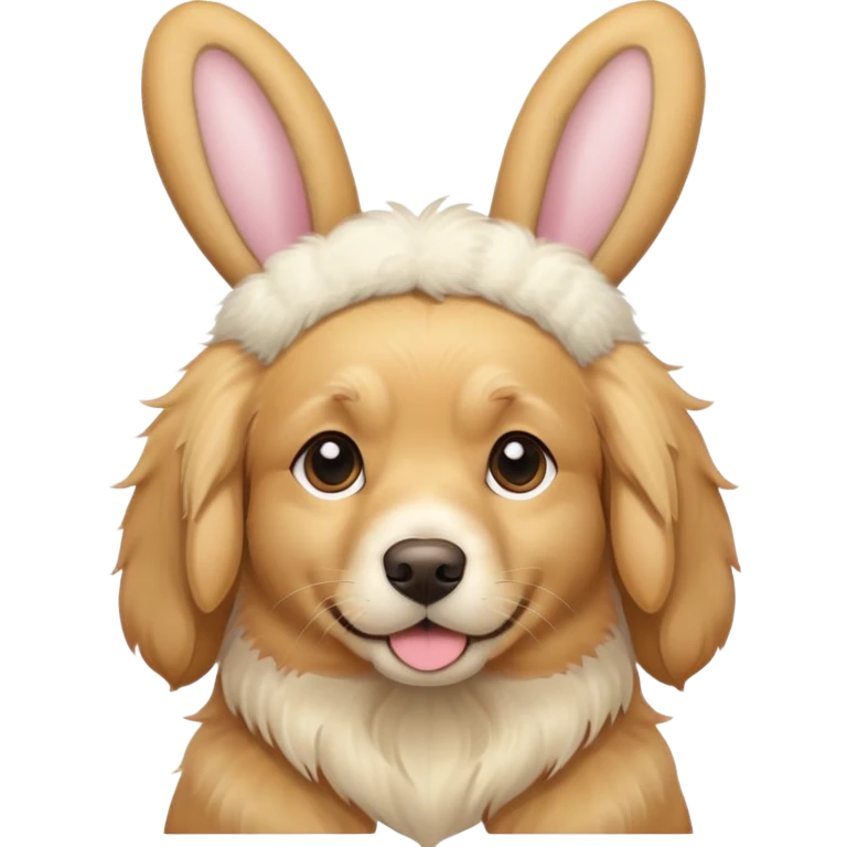 Golden Retriever bunny ears emoji