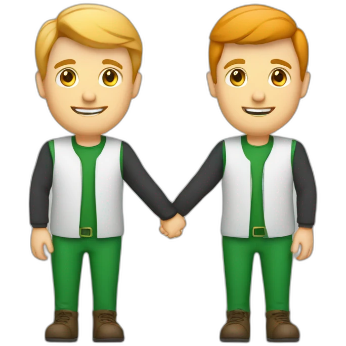 3 Irish software engineers holding hands emoji
