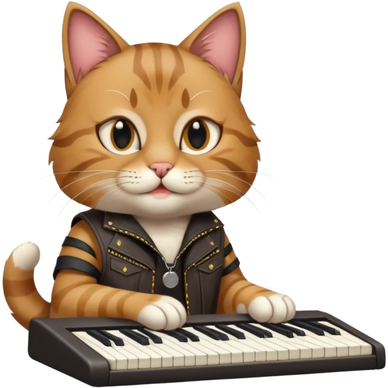 rockstar cat who plays keybord emoji