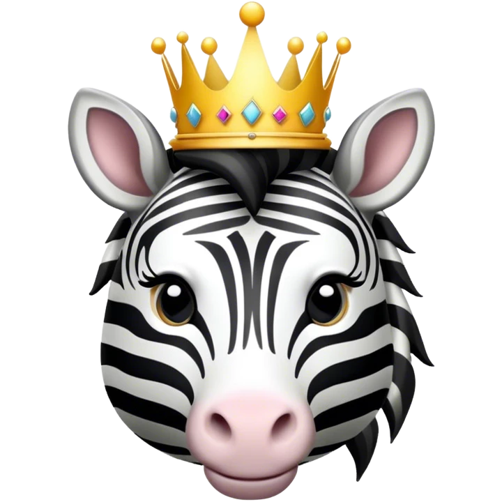 Zebra with a crown emoji