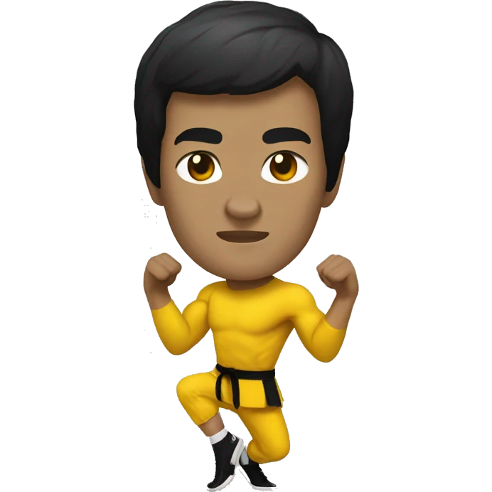 bruce lee half side-kick emoji
