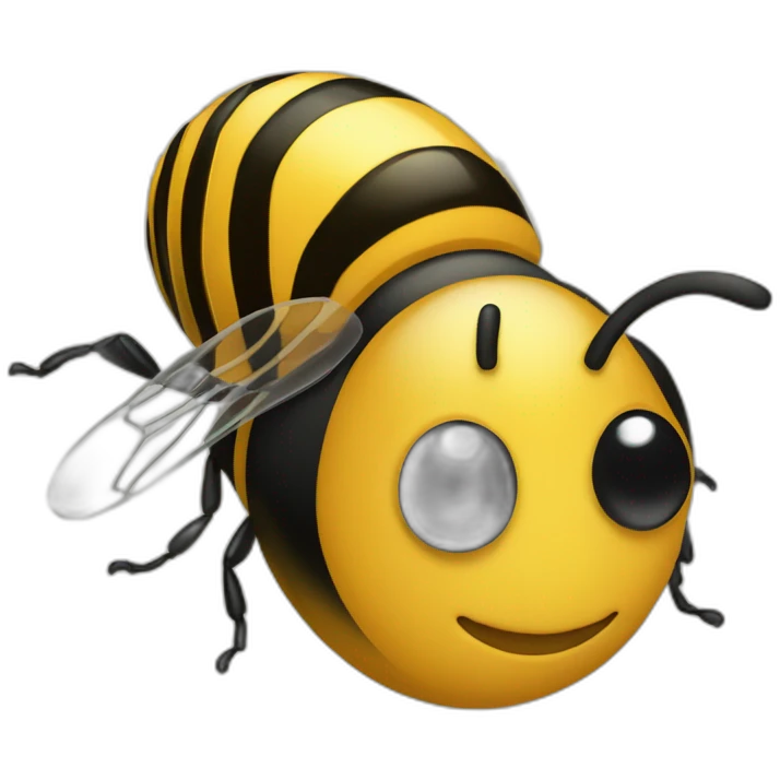 Une abeille qui rigole emoji