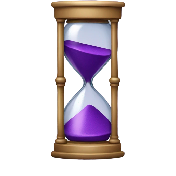 purple hourglass emoji