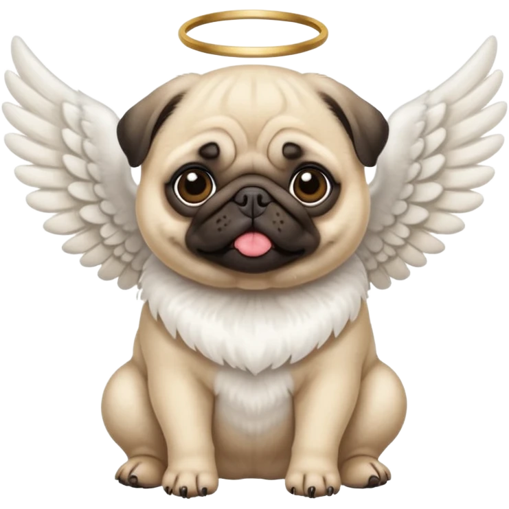 angel pug emoji