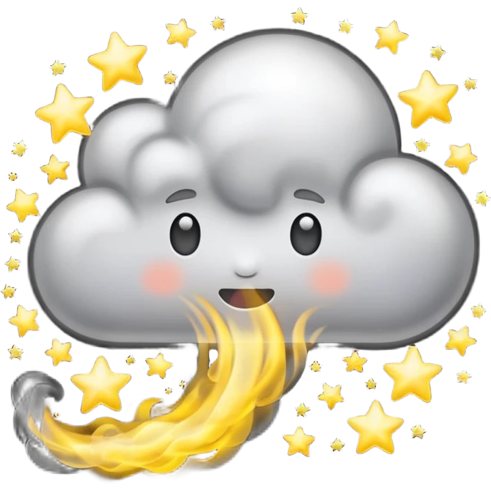 Fight Cloud With Stars emoji