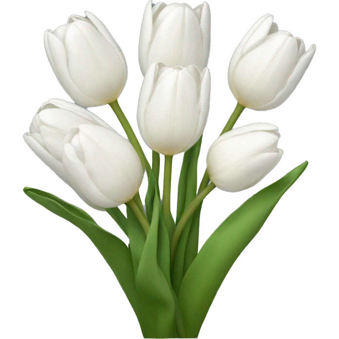 white tulip bouquet  emoji