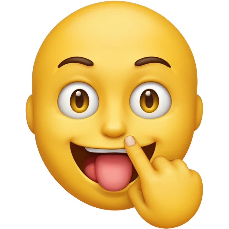 Emoji biting his finger emoji