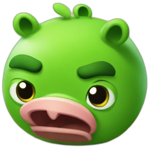The green pig from Angry Birds rules the birds emoji