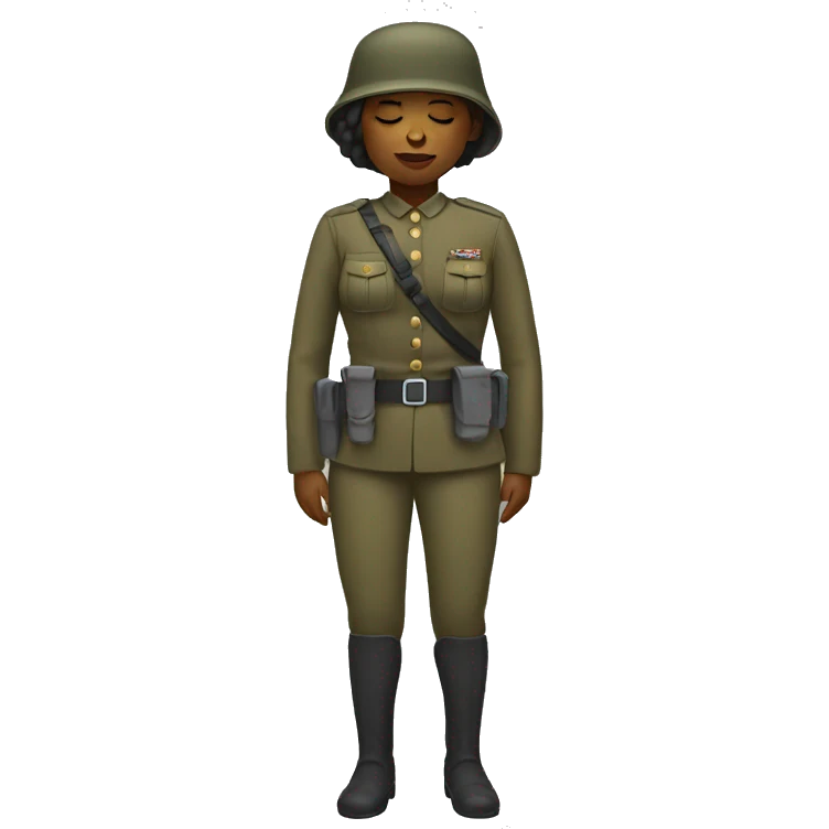 sleeping woman soldier  emoji