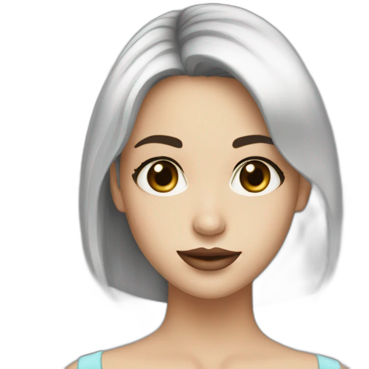 white-thin-girl-blackhair-tinny-lips emoji