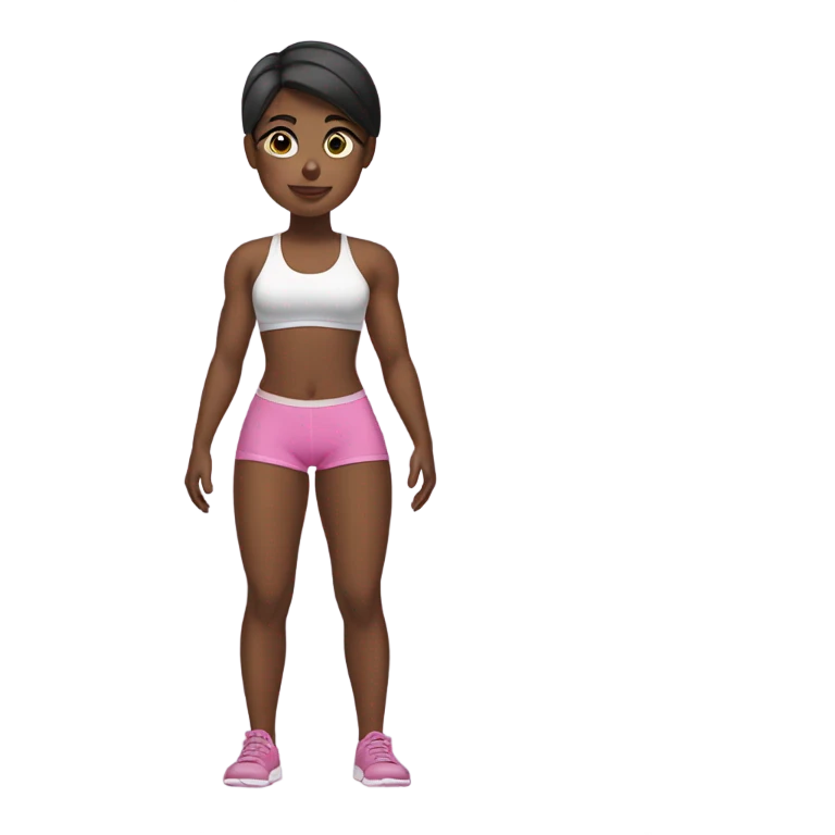 Girl flexing quads emoji