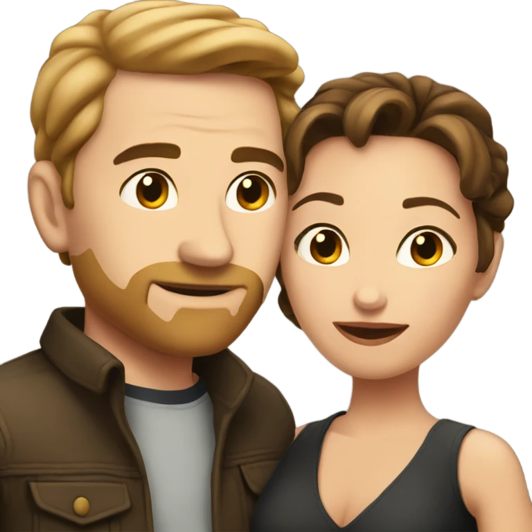 Angie and Paul in love emoji
